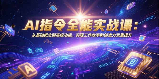 AI指令全能实战课：从基础概念到高级功能，实现工作效率和创造力双重提升-董叔项目网
