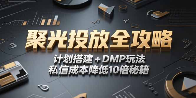 2025小红书聚光投放全攻略，计划搭建+DMP玩法，私信成本降低10倍秘籍-董叔项目网