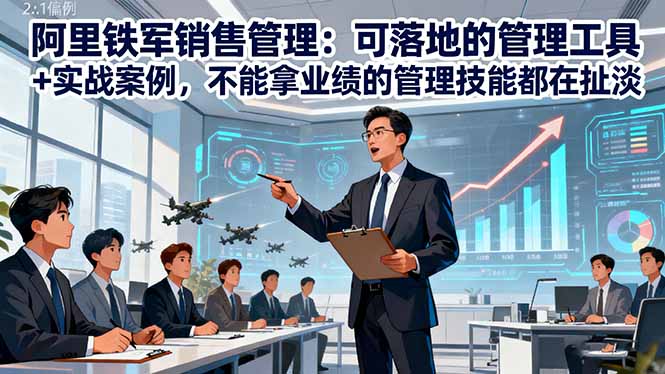 阿里铁军销售管理：可落地的管理工具+实战案例，不能拿业绩的管理都在扯淡-董叔项目网