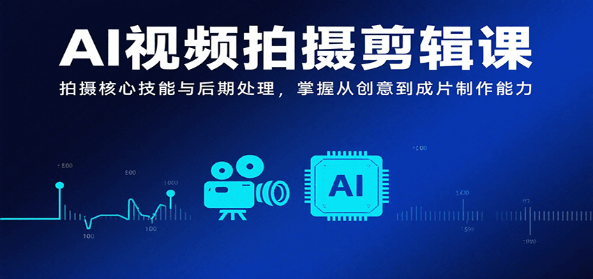 AI视频拍摄剪辑课，拍摄核心技能与后期处理，掌握从创意到成片制作能力-董叔项目网
