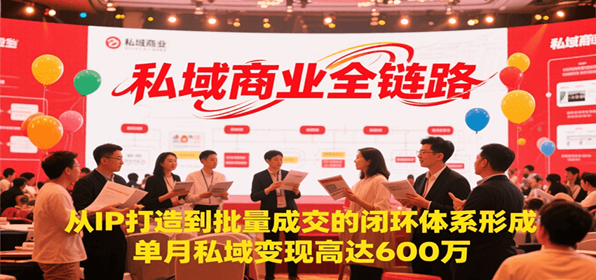 私域商业全链路，从IP打造到批量成交的闭环体系形成，单月私域变现600万-董叔项目网