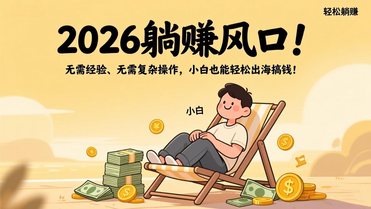2026躺赚风口！无需经验、无需复杂操作，小白也能轻松出海搞钱！-董叔项目网