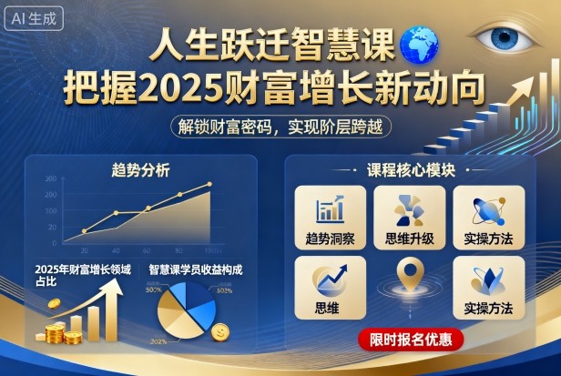 人生跃迁智慧课，把据2025财富增长新动向-董叔项目网
