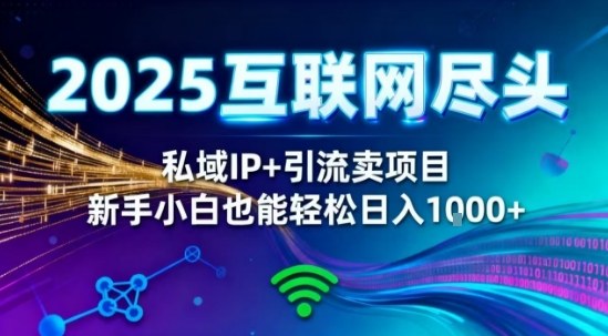 2025网创尽头王炸项目!私域IP+精准引流,新手小白在家躺賺日入1k,零经验也能上手【揭秘】-董叔项目网