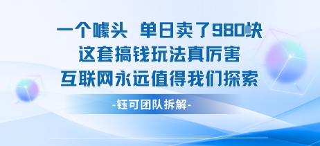 一个噱头单日卖了980米 这套搞钱玩法真厉害 互联网永远值得我们探索-董叔项目网