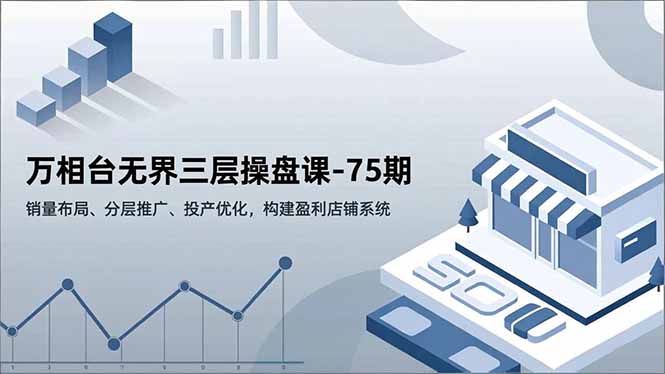 万相台无界三层操盘课-75期,销量布局、分层推广、投产优化,构建盈利店铺系统-董叔项目网