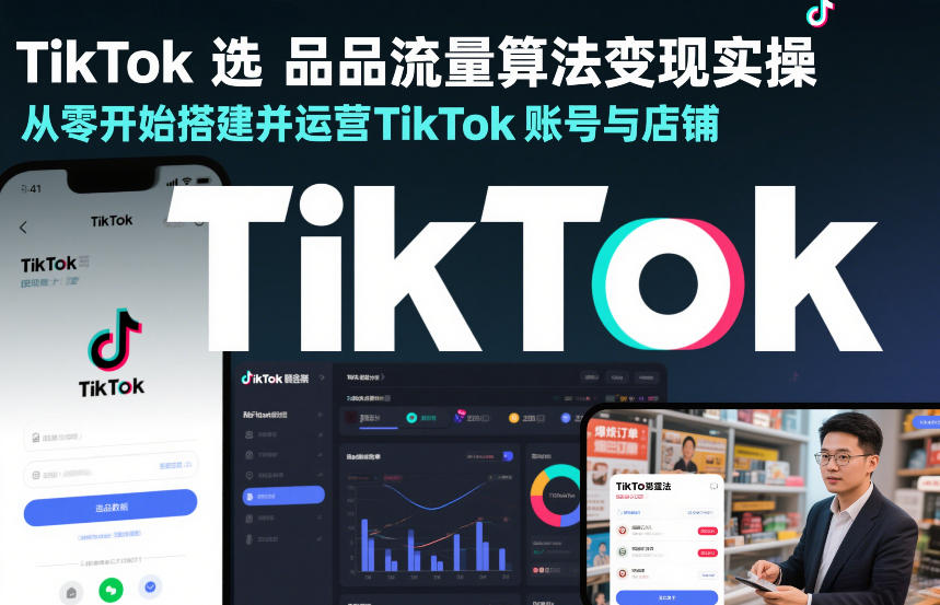 TikTok选品流量算法变现实操,从零开始搭建并运营TikTok账号与店铺-董叔项目网