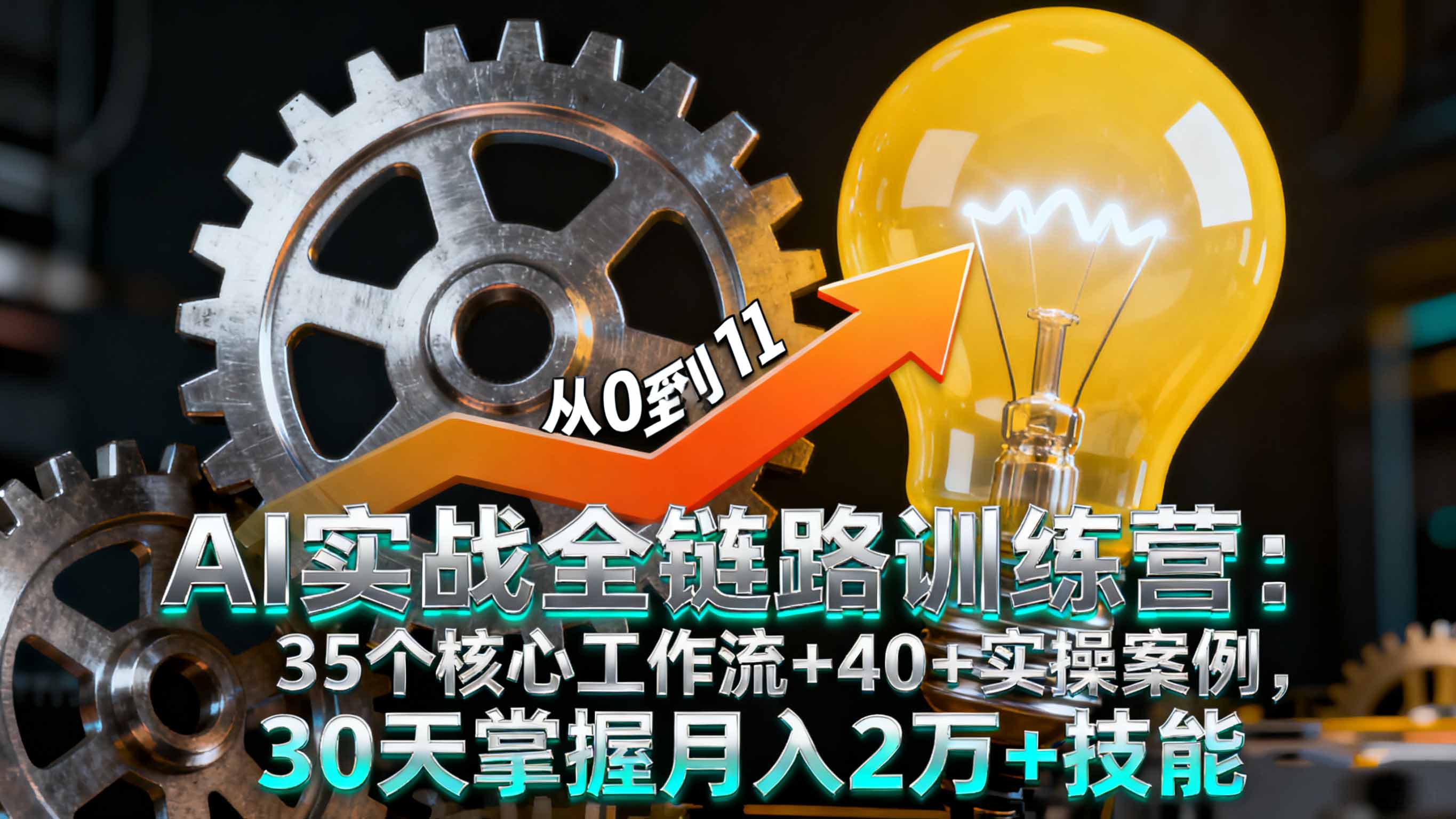 AI实战全链路训练营：35个核心工作流+40+实操案例，30天掌握月入2万+技能-董叔项目网