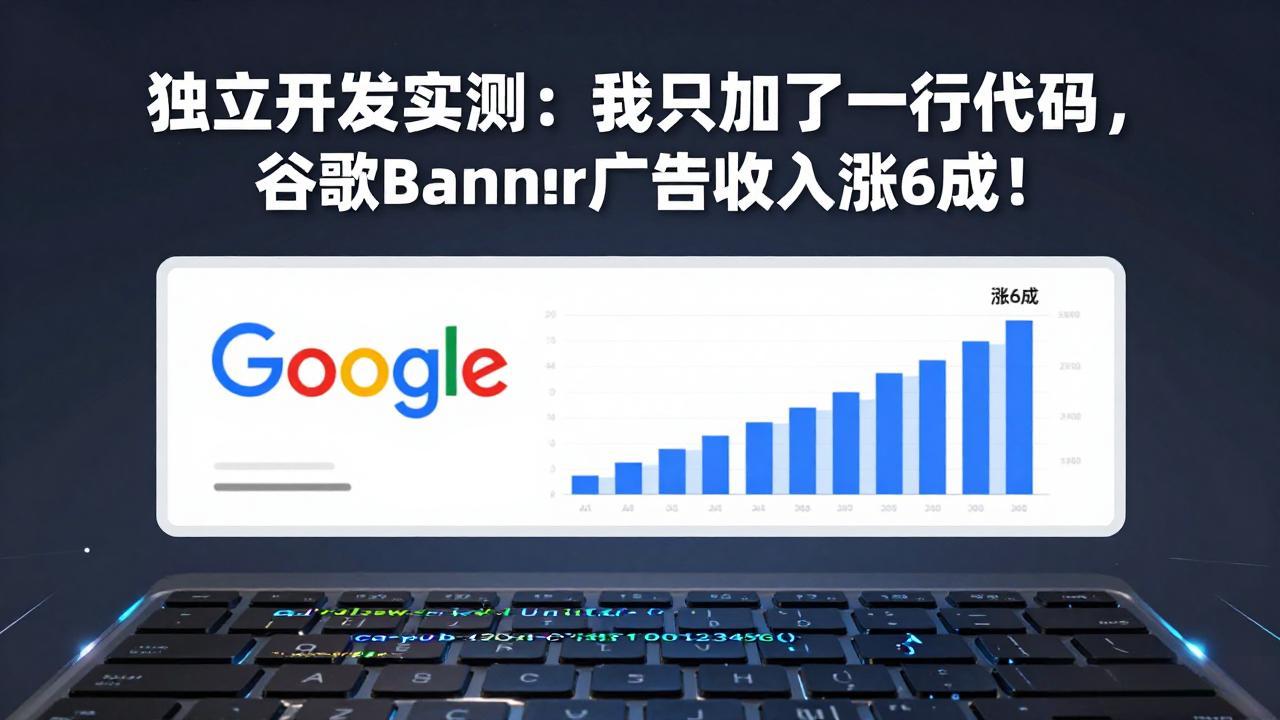 付费文章：独立开发实测：我只加了一行代码，谷歌Banner广告收入涨6成！-董叔项目网