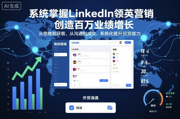 系统掌握LinkedIn领英营销，创造百万业绩增长，从思维到获客，从沟通到成交，系统化提升外贸能力-董叔项目网