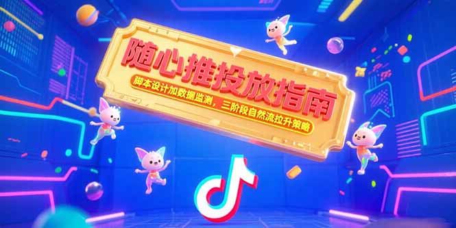 随心推投放指南，脚本设计加数据监测，三阶段自然流拉升策略-董叔项目网