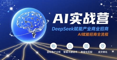 AI实战营：DeepSeek赋能产业商业招商，AI赋能招商全流程-董叔项目网