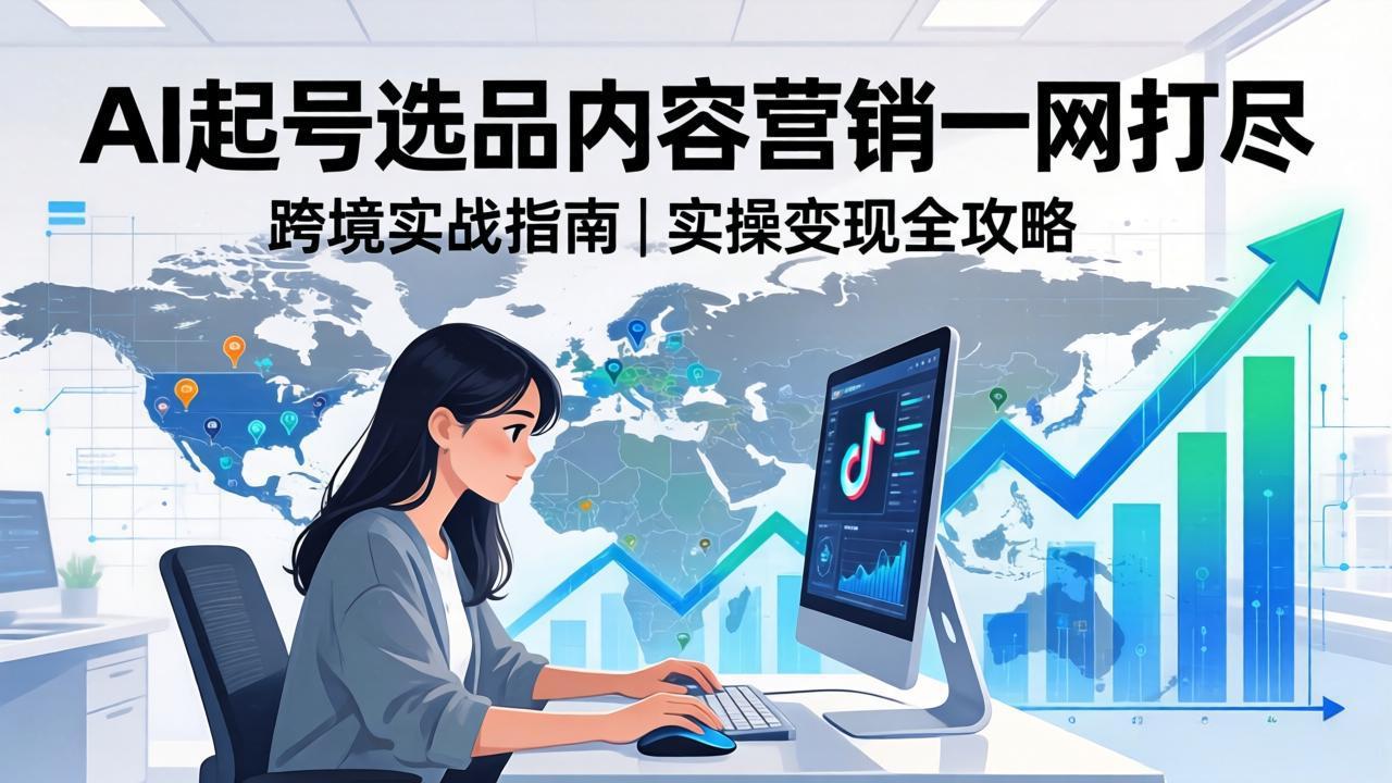 2026 TikTok 跨境AI实操：从零基础到变现全流程，AI起号选品内容营销一网打尽-董叔项目网