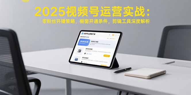 2025视频号运营实战：零粉丝开播策略，橱窗开通条件，剪辑工具深度解析-董叔项目网