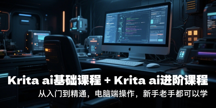 krita ai基础课程+Krita ai进阶课程，从入门到精通，电脑端操作，新手老手都可以学-董叔项目网