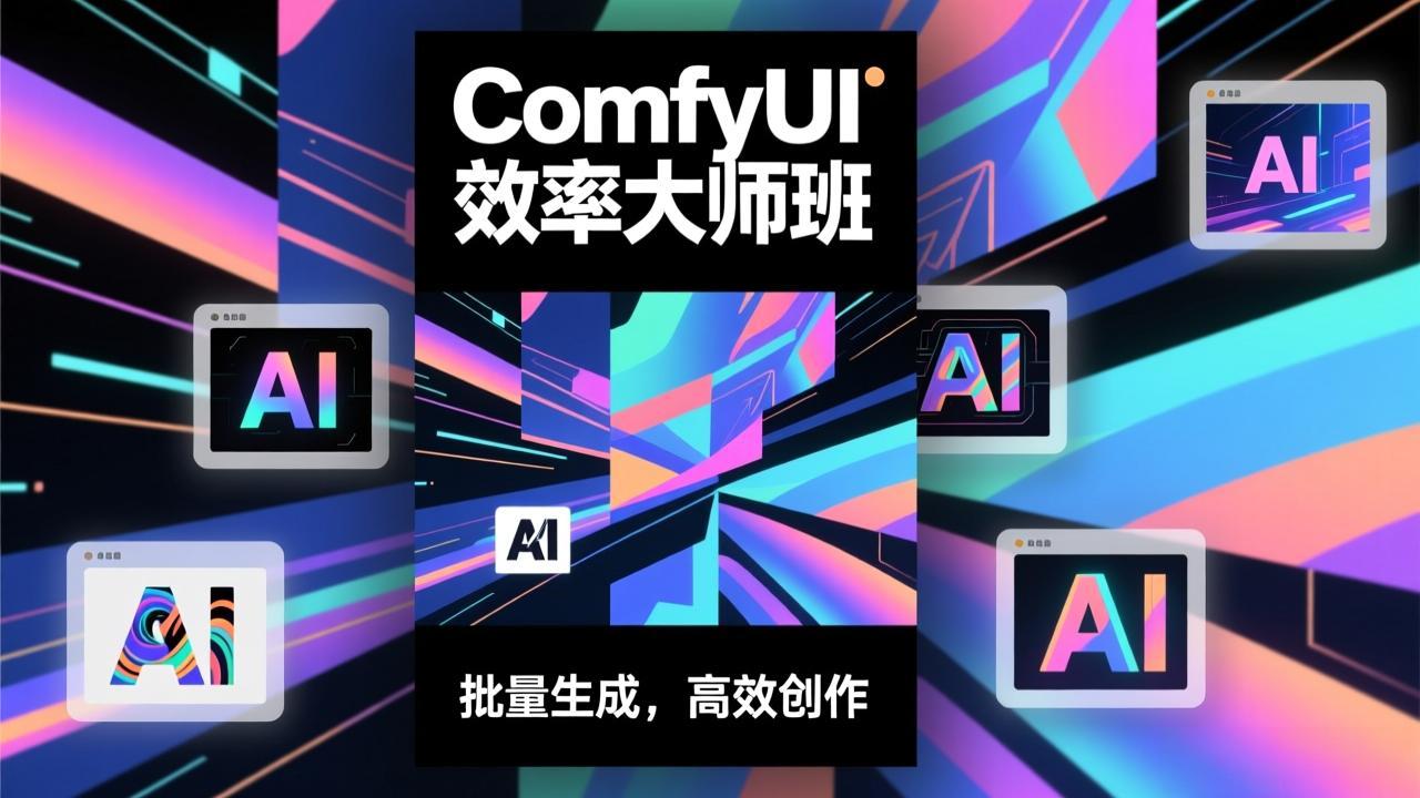 ComfyUI效率大师班:工作流搭建,批量生成,将个人AI出图效率提升5-10倍,月接单收入1-3万-董叔项目网