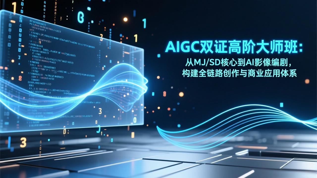 AIGC双证高阶大师班：从MJ/SD核心到AI影像编剧，构建全链路创作与商业应用体系-董叔项目网