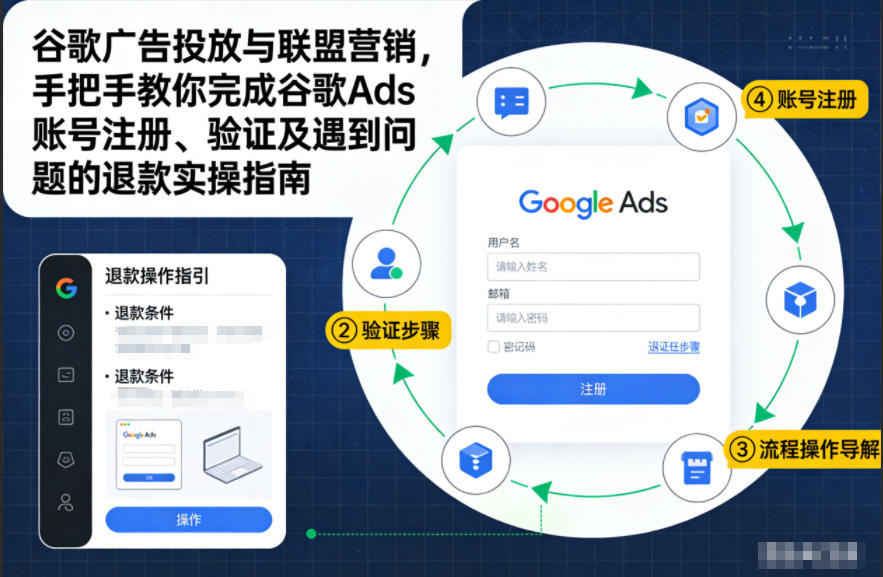 谷歌广告投放与联盟营销，手把手教你完成谷歌Ads账号注册、验证及遇到问题的退款实操指南-董叔项目网