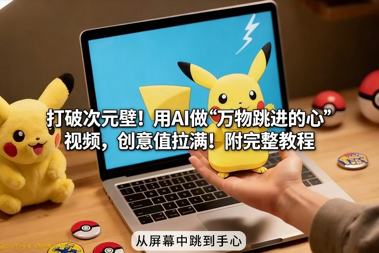 打破次元壁！用AI做【万物跳进手心】视频，创意值拉满！附完整教程-董叔项目网
