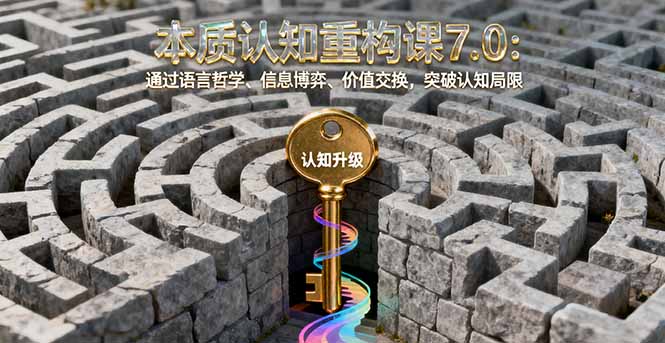 本质认知重构课7.0：通过语言哲学、信息博弈、价值交换，突破认知局限-董叔项目网