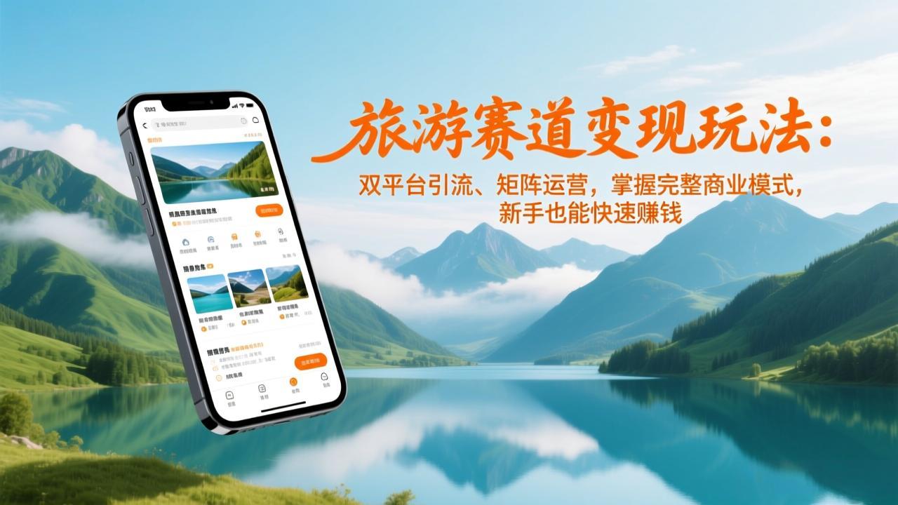 旅游赛道变现玩法：双平台引流、矩阵运营，掌握完整商业模式，新手也能快速赚钱-董叔项目网