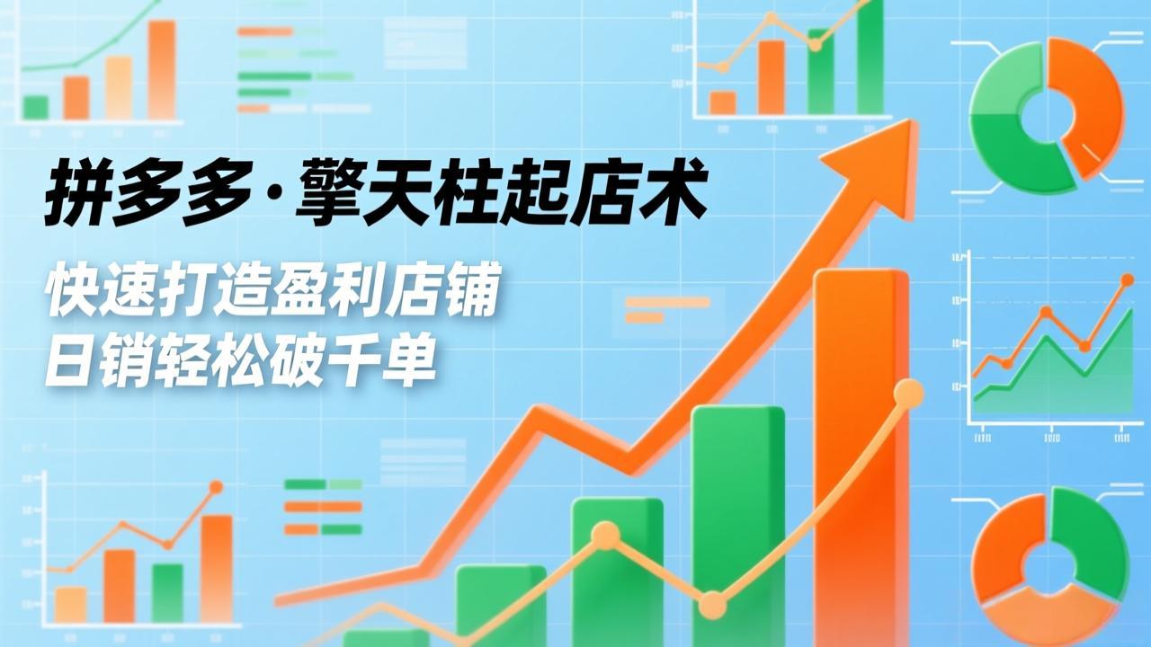 拼多多·擎天柱起店术，爆流布局、利润起飞、不断流，快速打造盈利店铺，日销破千单(更新-董叔项目网