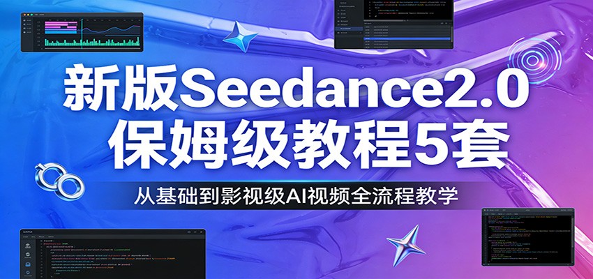 新版Seedance2.0保姆级教程5套：从基础到影视级AI视频全流程教学-董叔项目网