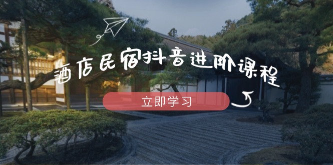 酒店民宿抖音进阶课程，掌握流量渠道与推流逻辑，打造爆款内容-董叔项目网