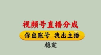 视频号直播分成，全程托管招募，单月轻松变现8k【揭秘】-董叔项目网