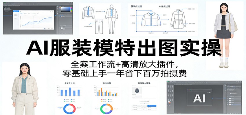 AI服装模特出图实操:全案工作流+ 高清放大插件,零基础上手一年省下百万拍摄费-董叔项目网