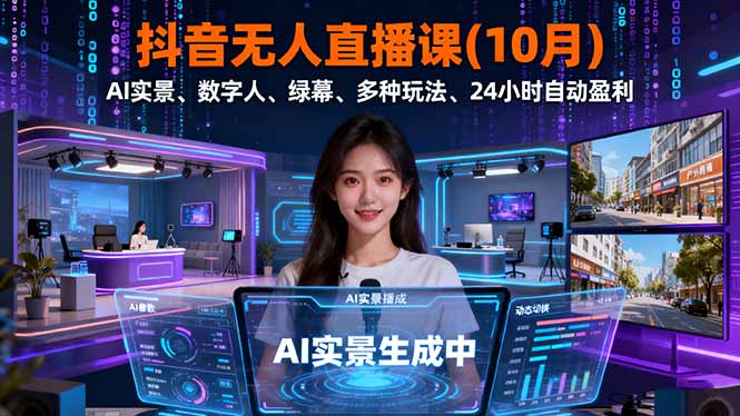 抖音无人直播课(10月-董叔项目网