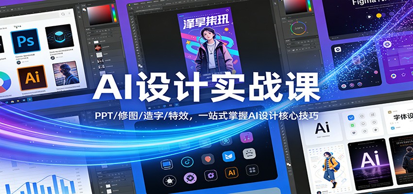 AI设计实战课：PPT/修图/造字/特效，一站式掌握AI设计核心技巧-董叔项目网