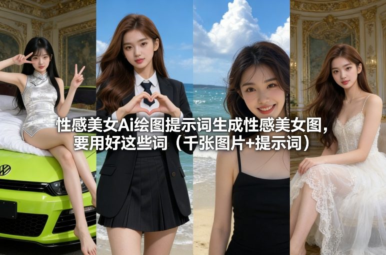 性感美女Ai绘图提示词生成性感美女图，要用好这些词(千张图片+提示词)-董叔项目网