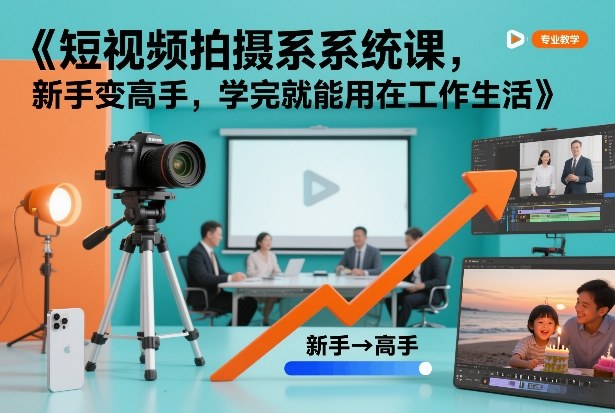 短视频拍摄系统课，新手变高手，学完就能用在工作生活-董叔项目网