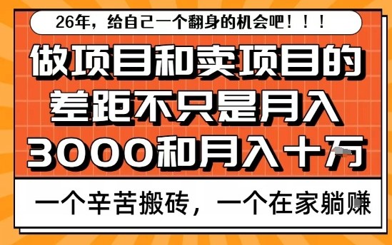 为什么卖项目能轻松月入10个W，而做项目却真正賺不到什么钱？原因竟然是这个！【揭秘】-董叔项目网