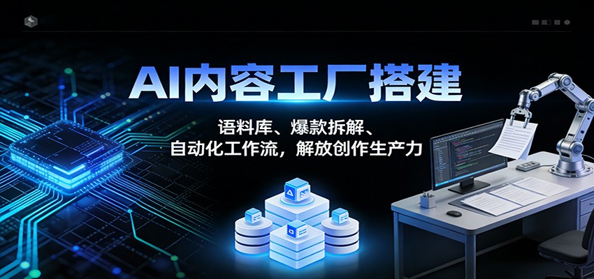 AI内容工厂搭建：语料库、爆款拆解、自动化工作流，解放创作生产力-董叔项目网