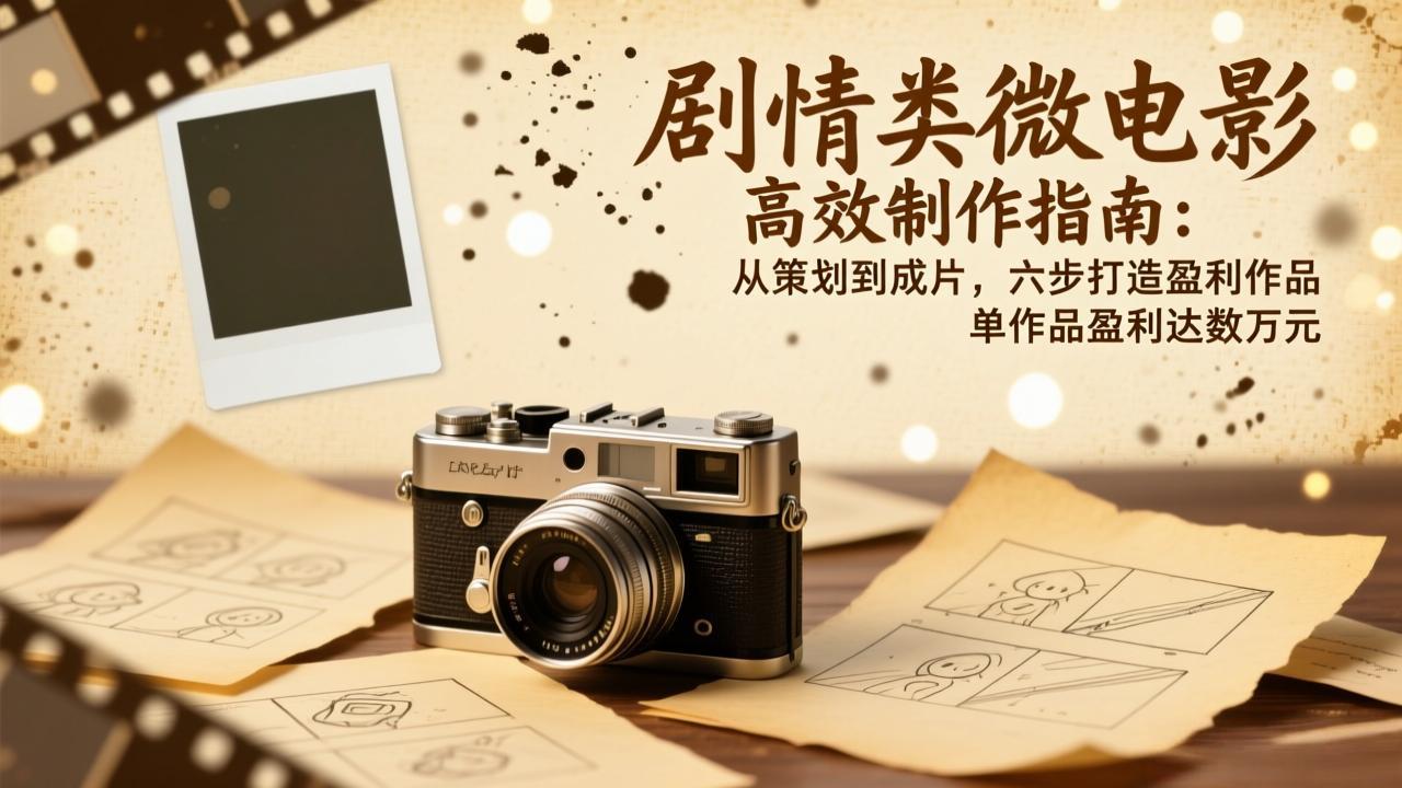 剧情类微电影高效制作指南：从策划到成片，六步打造盈利作品，单作品盈利达数万元-董叔项目网
