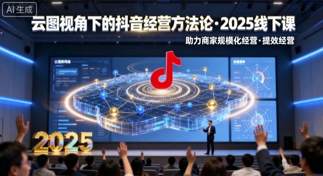 云图视角下的抖音经营方法论，2025线下课，助力商家规模化经营，提效经营(录音+字幕)-董叔项目网