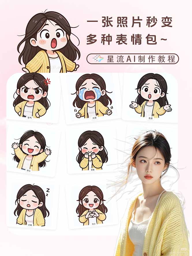 一张照片秒变N种专属表情包，三步搞定可爱搞怪治愈风，从此斗图聊天不再到处存别人图-董叔项目网