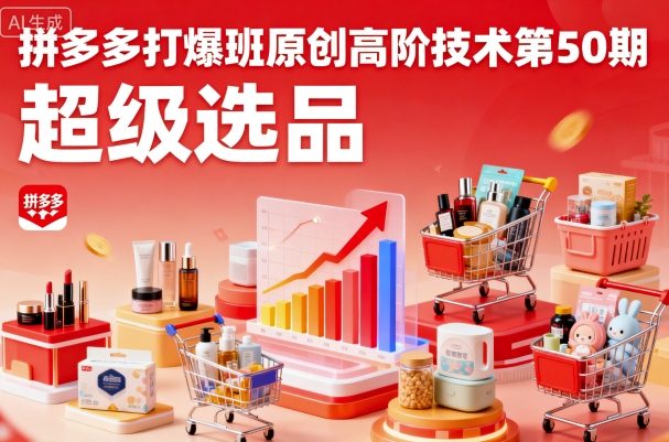 拼多多打爆班原创高阶技术第50期，超级选品-董叔项目网