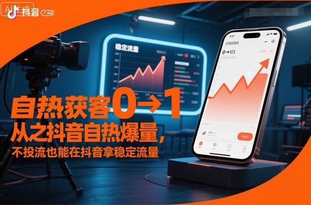 自热获客从0到1之抖音自热爆量,不投流也能在抖音拿稳定流量-董叔项目网