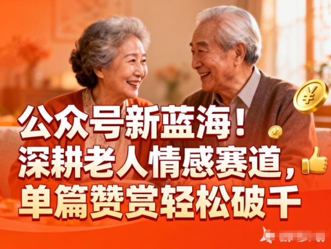 公众号新蓝海!深耕老人情感赛道,单篇赞赏轻松破1k-董叔项目网
