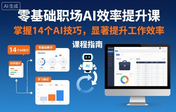 零基础职场AI效率提升课，掌握14个AI技巧，显著提升工作效率-董叔项目网