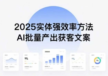 实体强效率方法:AI批量产出获客文案,2025年普通人拥抱AI,实现实体创收-董叔项目网
