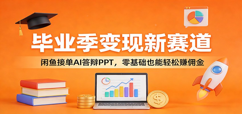 毕业季变现新赛道：闲鱼接单AI答辩PPT，零基础也能轻松赚佣金-董叔项目网