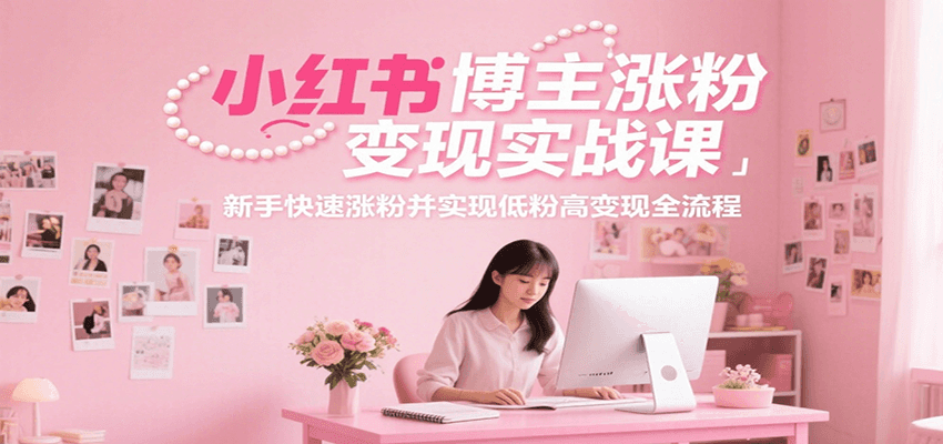 小红书博主涨粉变现实战课,新手快速涨粉并实现低粉高变现全流程-董叔项目网