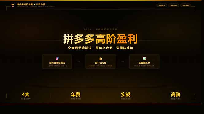 拼多多高阶盈利年费会员(更新3月31-董叔项目网