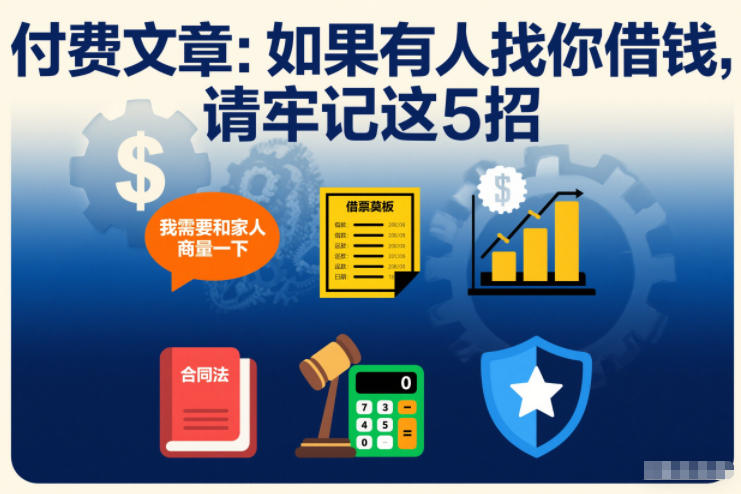 付费文章：如果有人找你借钱，请牢记这5招-董叔项目网