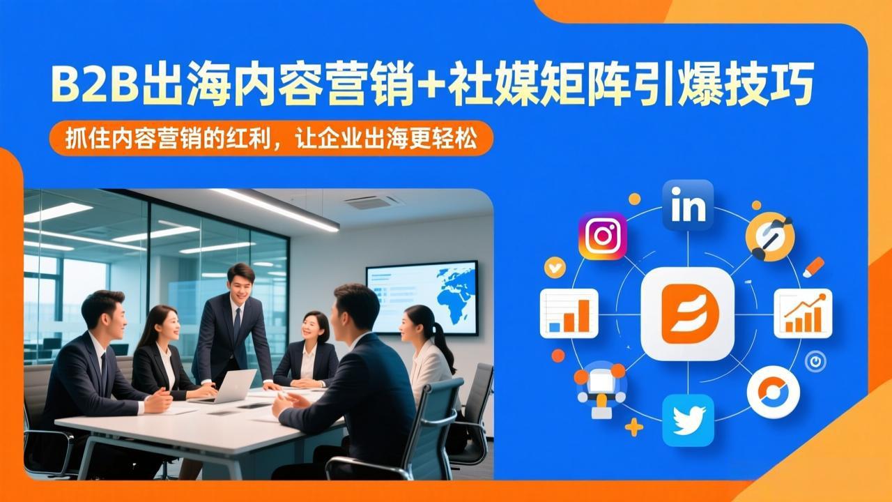 B2B出海内容营销+社媒矩阵引爆技巧：抓住内容营销的红利，让企业出海更轻松-董叔项目网