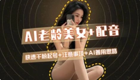 AI老龄美女涨粉+变现_快速千粉起号思路-董叔项目网